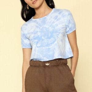 Boys Lie Blue With Love Tie Dye Crop Tee